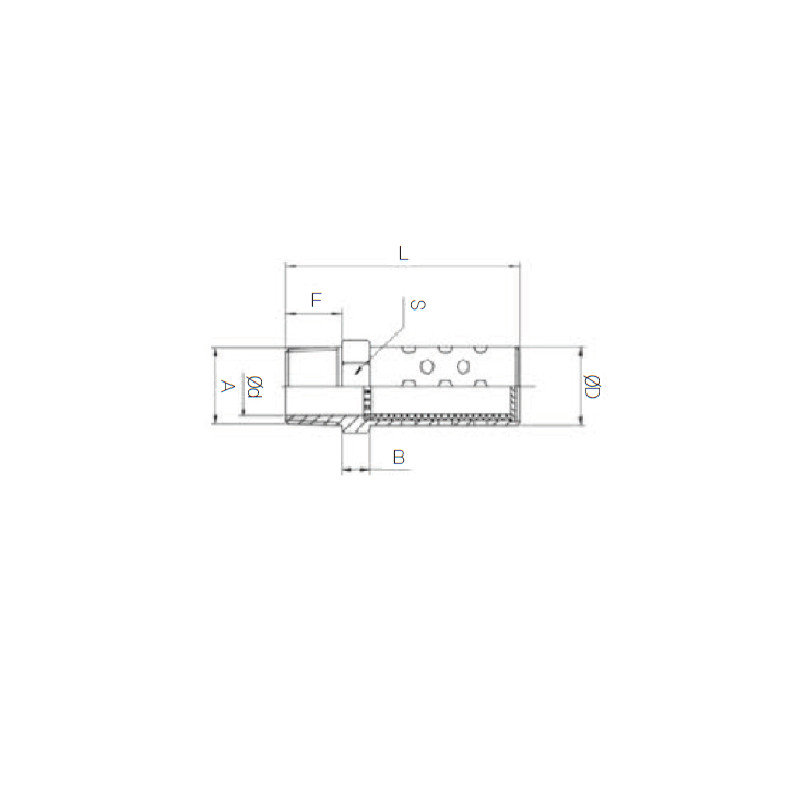 SB06 Sang-A, Silenciador de acero 3/4"