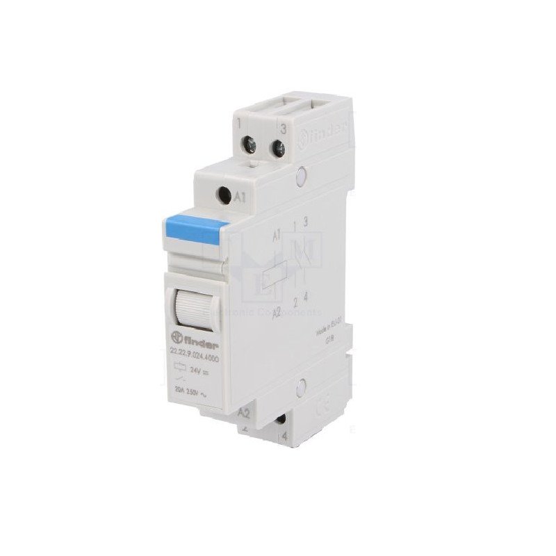 222290244000 Finder Contactor 20A, 2NA, 24Vdc