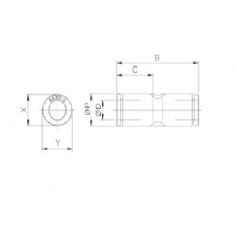 GPUC08 Sang-A, Union Straight, 8mm , Package 10ea