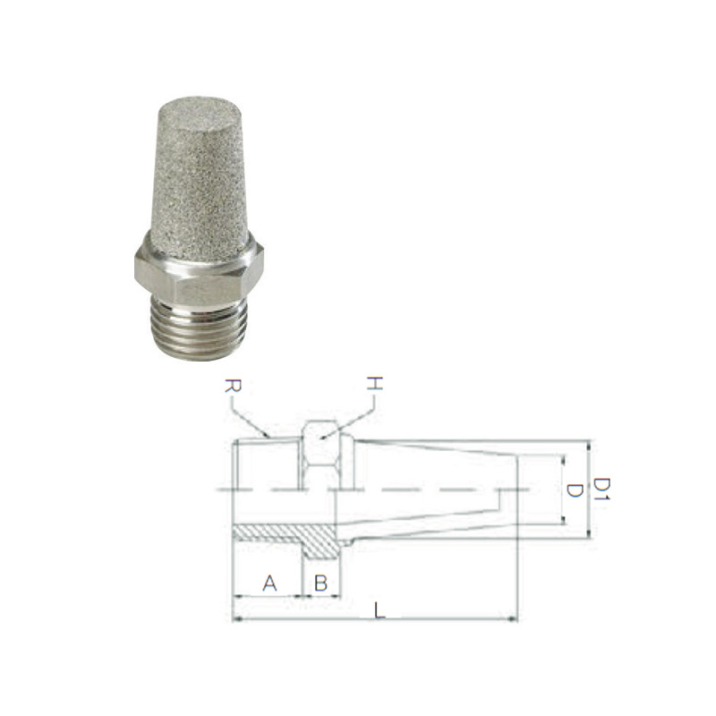 Silencer stainless steel Sang-a Pneumatic SLL02