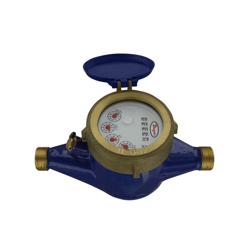 Dwyer WM2-A-C-04 Medidor de agua multichorro de latón de 1" (GPM)