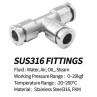 FPUT06 Union Strainght 6mm Stainless Steel