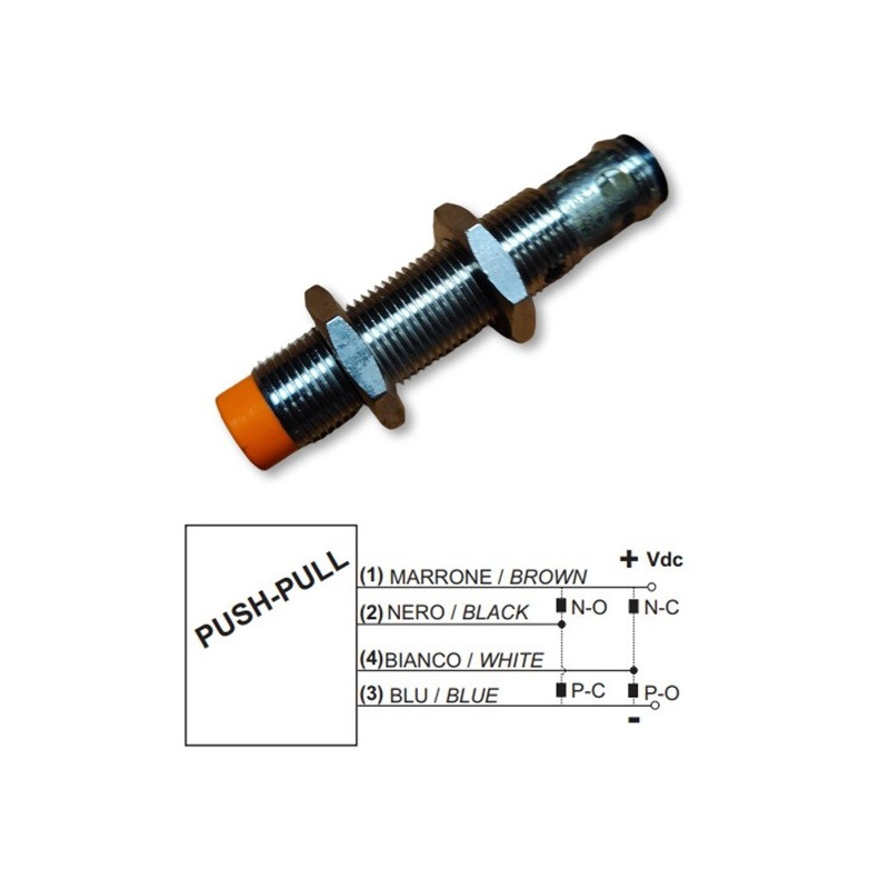 B12E125SCC5 Selet Sensor Inductivo M12 Push Pull