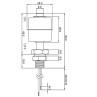 Vertical float level switch 28mm