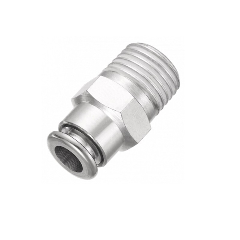 push-in fittings straight Nickel Plated 6 x 1/8