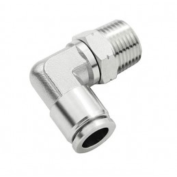 Conector rapido codo metalico 8 x 3/8