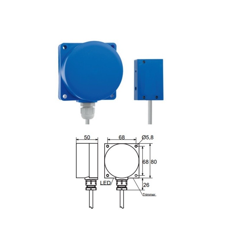 K01QEG80PO Selet Sensor Capacitivo Block 80x80x50