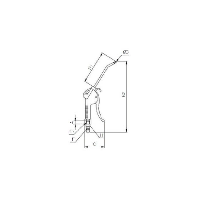 Pistola-Pico-Mediano-azul-sang-a-pneumatic AG0802MP