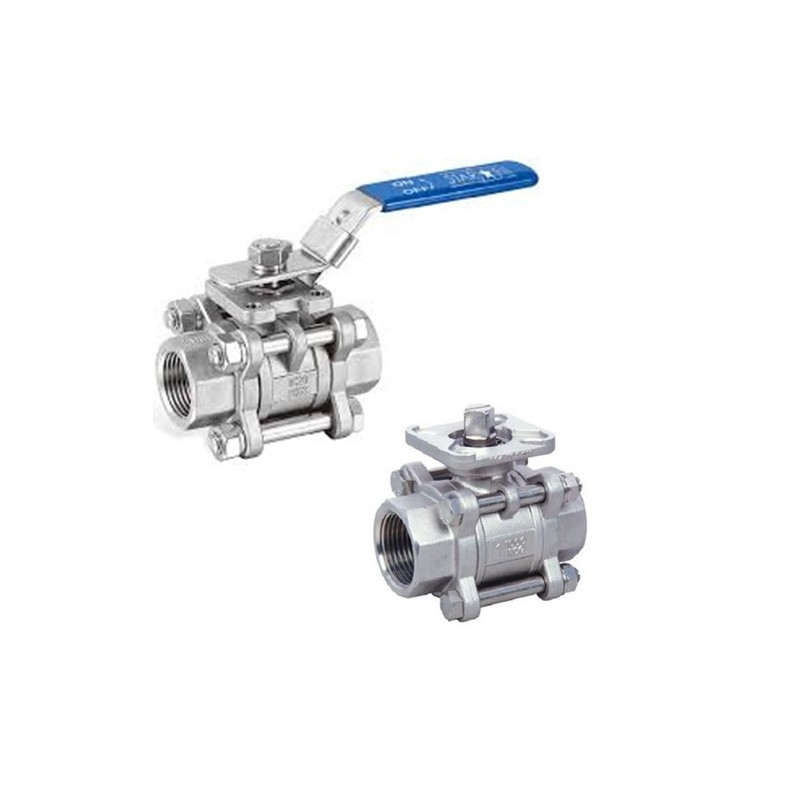 3PC Ball Valve Inox 4¨ Direct Mount Threaded Actuator