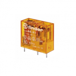 405182400000 Finder Relé PCB Relays, 1CO, 240Vac, 10A, 5mm