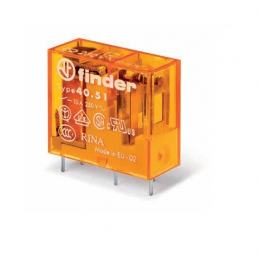 405182400000 Finder Relé PCB Relays, 1CO, 240Vac, 10A, 5mm