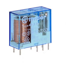 405260240000 Finder Relé PCB, 2CO, 24 Vac/Vdc, 8A Biestable