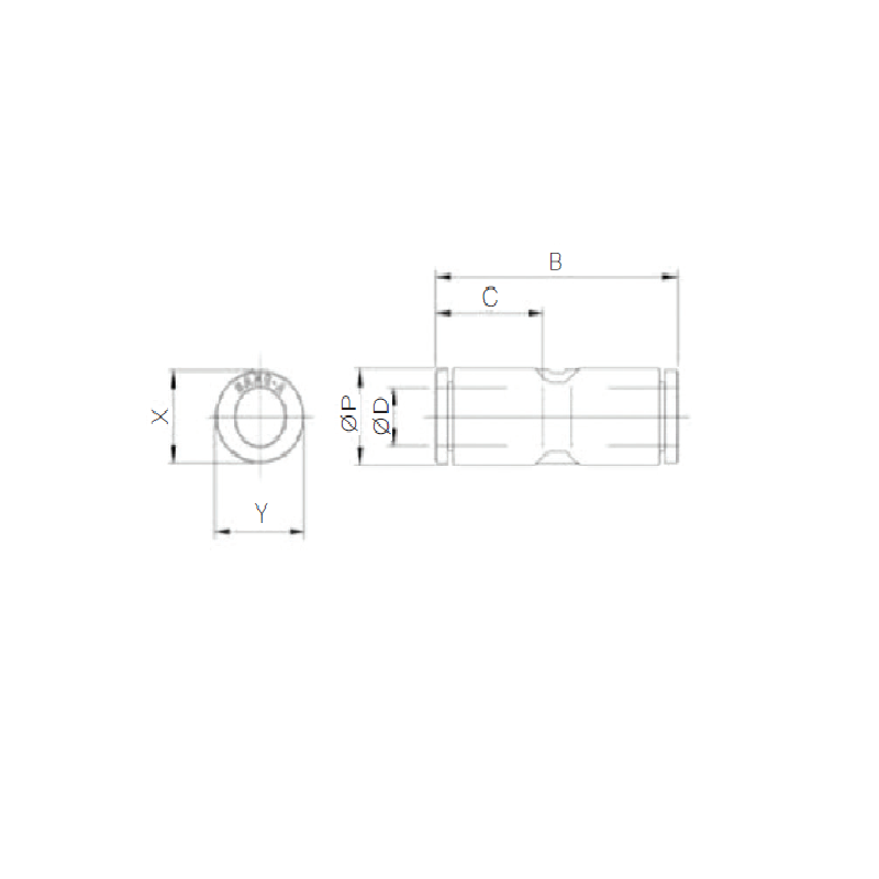 GPUC10 Sang-A, Union Straight, 10mm , Package 10ea