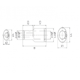Sang-A Pneumatic Reducer 10 - 8mm GPG1008