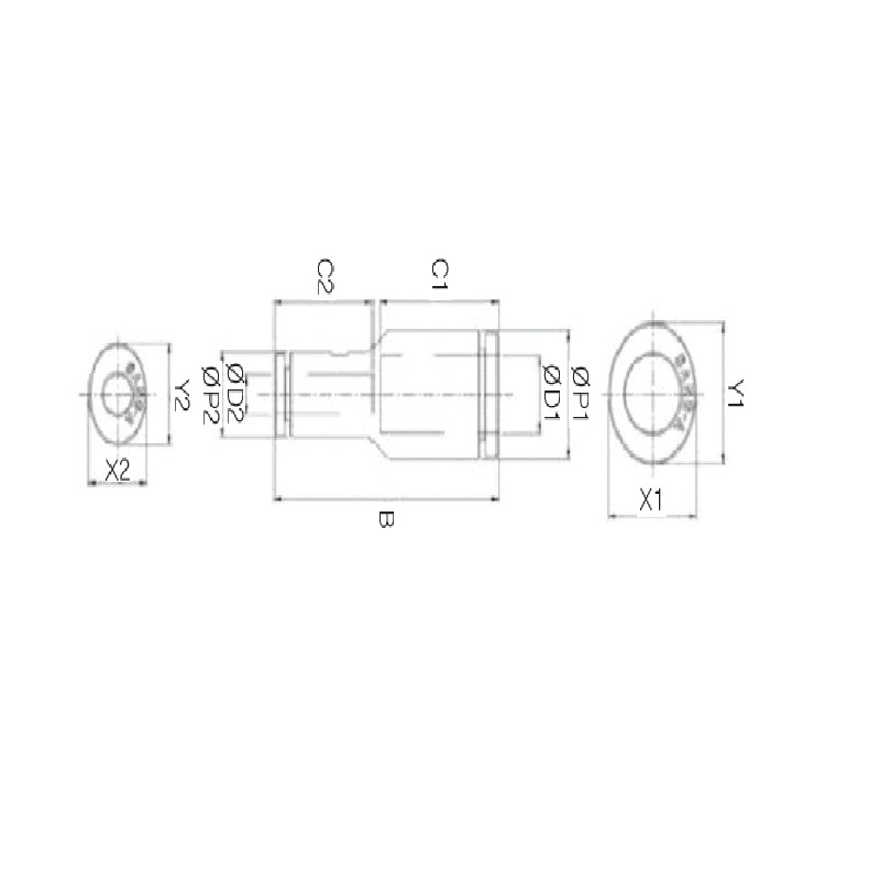 Sang-A Pneumatic Reducer 12 - 8mm GPG1208