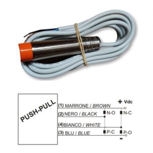 B12G185SC Sensor Inductivo M18 PNP-NPN Push Pull