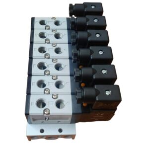 BM614 Manifold de 6 Valvulas 5/2, 1/4 Tpc Pneumatics