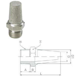 SSL03 Silenciador 3/8 Inox Sang-a Pneumatic