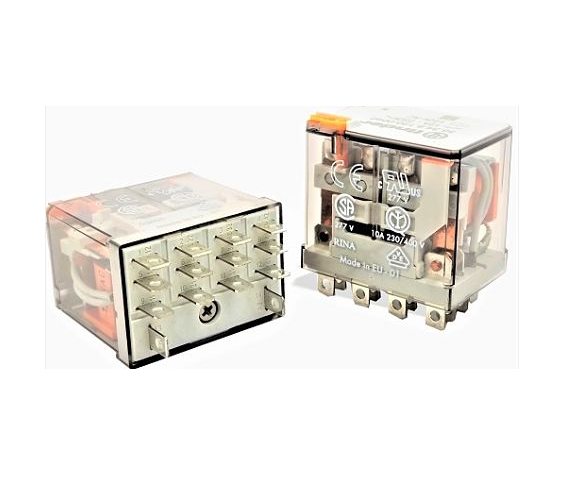 319.png 563480240054 Finder Relé 4CO , DPDT, 24 Vac, 12A con led - Imagen 1