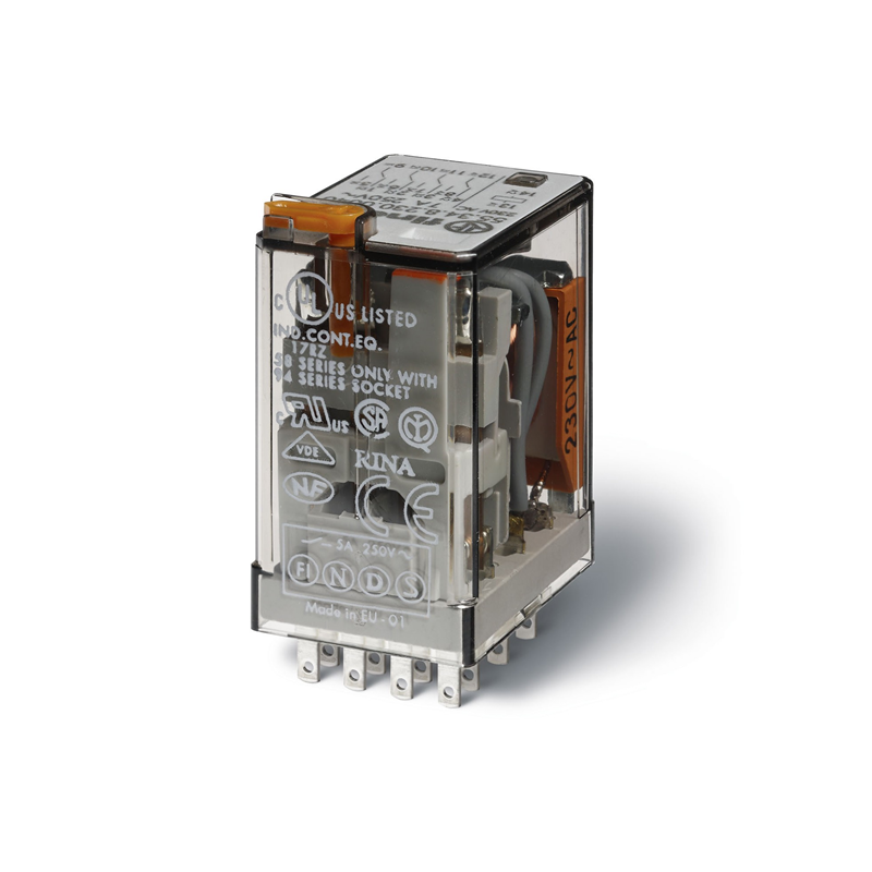 587.png Finder 553481200040 Relés 4PDT, 120 Vac, 7A - Imagen 1