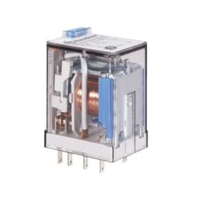 Finder 553491250074 Relé 4PDT, 125 Vdc, 7A led